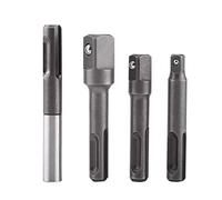 Hyuduo Adattatore di Estensione in Acciaio Al Carbonio, Design a Sfera di Connessione Rapida, Gambo SDS Plus per Trapani Elettrici, Porta 4 Adattatori in 1 Dimensione Ridotta, Acciaio
