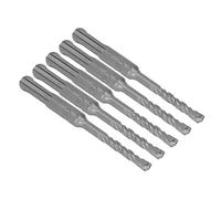 Hyuduo Bit per Trapano a Martello per Punta in Carburo, Kit per Trapano Martello Rotante 5 Pcs Lunghezza 110 Mm 2 Pezzi di Perforazione di Impatto Auto -flauto (6MM)