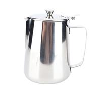 Hyuduo Brocca per Brocca per Schiuma di Latte in Acciaio Inossidabile con Beccuccio e Coperchio per caffè Latte Art At Home Cafe (1500 ml)