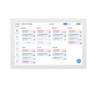 Hyuduo Calendario Digitale Intelligente 10,1 Pollici 1080P HD Touch Screen Organizzatore Familiare con Grafico dei Lavori Domestici e Cornice per Foto per la Pianificazione Domestica e (WHITE)