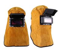 Hyuduo Casco per Saldatura Oscurante Automatico con Tempo di Risposta di 1/25.000 in Pelle di Mucca Premium Assorbimento del Sudore Resistente Al Calore Traspirante per