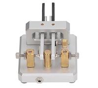 Hyuduo Codice Morse Key Double Paddle Automatico per Allenamento a Onde Corte, Tasto CW Magnetico Affidabile per Amanti della Radio e Prosciutto, Codice Morse in Fibra di Carbonio in Acciaio (SILVER)