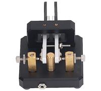 Hyuduo Codice Morse Key Double Paddle Automatico per Allenamento a Onde Corte, Tasto CW Magnetico Affidabile per Amanti della Radio e Prosciutto, Codice Morse in Fibra di Carbonio in Acciaio (BLACK)