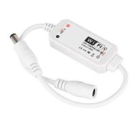 Hyuduo Controller WiFi Dimmer per Strisce Luminose a LED, Controllo Vocale e Musicale Controller per Illuminazione Monocolore con Telecomando, Connessione App, per l'Illuminazione della Camera da