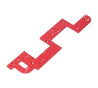 Hyuduo Dima per Scanalatura per Armadietti, Dima per Scanalature a Forma di U in Lega di Alluminio con profondità di Spaziatura di 26 e 37 Fori per Armadietti Senza Maniglie, Tagli Precisi e