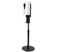 Hyuduo Dispenser di Sapone, Dispenser di Sapone da Pavimento Verticale da 1500 Ml per Lavaggio a Mano Senza Contatto in Plastica Nera con Tipo Spray e Base Antiscivolo per la del Bagno di Casa