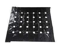 Hyuduo Fogli Forati per Pacciamatura, Copertura Terreno Nera per Giardino, | Materiale in PE, Lunghezza 10 M, Colore Nero, Soppressione delle Erbacce e Isolamento Termico, per Serra e campo.
