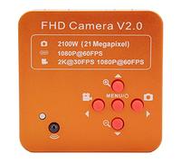 Hyuduo Fotocamera per Microscopio con Attacco USB C da 21 MP, Videocamera HD 2K 1080P con Telecomando Impostazione RGB Zoom Digitale, per la Ricerca Didattica Microscopio Industriale