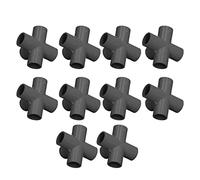 Hyuduo Imballa con Regolamenti del Tubo 10 PVC 20 Mm 5 Percorsi a Destra Collegamento Al Gomito Finitura Altamente Lucida per la Costruzione di Strutture per Tubi in PVC (BLACK)