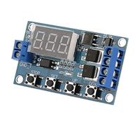 Hyuduo Interruttore Timer Ritardo Ciclo Segnale A Impulsi, Scheda di Controllo MOS con Display A Tubo Digitale con Guscio Protettivo, 5 V-36 V CC 15 A 400 W per Porta del Garage del PC di Accesso