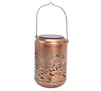 Hyuduo Lanterna Solare Luce Solare per Esterni con Impiallacciatura di Metallo Cavo in Bronzo Dorato per la Decorazione del Balcone del Portico del Patio del Giardino (L'uomo dell'acqua)