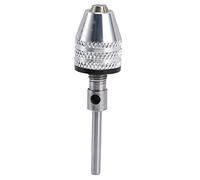 Hyuduo Mandrino per Trapano Senza Chiave Convertitore Adattatore per Avvitatore a Percussione 3 Ganasce 1 Gambo Tondo 8 Pollici 0,3-3,4 Mm Argento Morsetto Solido Portatile Durevole
