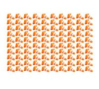 Hyuduo Mini Coni Stradali,100 Pezzi Plastica ABS | 1,5x1,5x2,49 Cm, Arancione, Bianco a Strisce, Impilabile, Formazione Sulla Conoscenza del Traffico