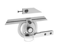 Hyuduo Mirino Angolare Universale in Acciaio Al Carbonio con Goniometro Smussato da 360 Gradi con Lente d'ingrandimento per Misurazioni Esterne Interne Precise Nella Carpenteria per la Lavorazione