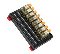 Hyuduo Modulo relè PLC a 8, 2NO 2NC, Montaggio su Guida DIN | Scheda di controllo industriale, 8 A 30 V CC 250 V CA, base collegabile per tornio CNC, cablaggio armadio PLC