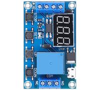Hyuduo Modulo Timer Ciclo di Ritardo, Optoisolatore 6-30V DC | Interruttore di disconnessione del grilletto, contatto passivo NO NC, sospensione automatica del display, pulsante di
