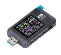 Hyuduo Multimetro USB Tester di capacità di Tensione e Corrente Digitale con Display LCD a 6 Cifre 1,77 Pollici per Protocolli di Ricarica Rapida QC3.0 PD3.0 AFC VOOC Warp Super VOOC 1.0 2.0