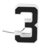 Hyuduo Numero Civico a LED, Insegna Luminosa Retroilluminata con Indirizzo, Numero 3 IP44 ABS PC con Spina per Ingresso Residenziale/negozio/casa Moderna