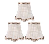 Hyuduo Paralume Moderno e Minimalista in Tessuto per Lampadina E14, Tessuto Premium con Lavorazione in Seta Glitterata, Bordi Rivestiti a Mano, Luce Soffusa per Lampadario da Camera da Letto,