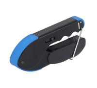 Hyuduo Pinza per Cavi Coassiali, Strumento di Compressione RG59 RG6 con Spelafili per Connettori F, Materiali di Alta qualità, Design Ergonomico della Serratura della Maniglia per Installatori