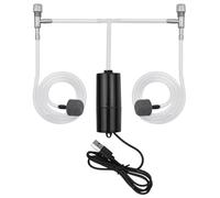Hyuduo Pompa Ad Aria Alimentata con USB, Pompa di Ossigeno Acquario Silenzioso con Aria Pietra, Aeratore di Serbatoi di Pesce Leggero per Casa, Pesca Esterna, di Ossigeno Portatile con Fibbia Appesa