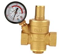 Hyuduo Regolatore di Pressione in Ottone, Combinazione DN15 20 Mm di Valvole per Impianti Idraulici Acqua Ad Alta Pressione. Regolabile, Parte di Sostituzione Comune, Nessun Tubo di Bypass