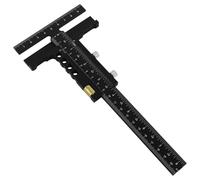 Hyuduo Righello per Tracciare, Lega di Alluminio, Calibro per Tracciare a Forma di T Durevole, Strumento di Precisione da 9x3,9 Pollici per la Lavorazione del Legno e la Carpenteria (#1)