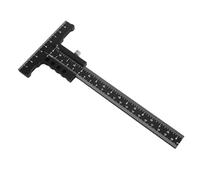Hyuduo Righello per Tracciare, Lega di Alluminio, Calibro per Tracciare a Forma di T Durevole, Strumento di Precisione da 9x3,9 Pollici per la Lavorazione del Legno e la Carpenteria (#4)