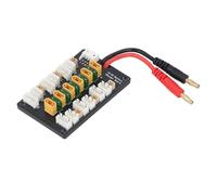 Hyuduo Scheda di Ricarica Parallela per Batterie, Connettore Bilanciato in ABS per Modelli RC, Supporta Batterie LiPo 1S a 3S con Connettori XT30 e JST PH2.0, Ricarica Efficiente per 6 Pacchi