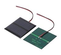 Hyuduo Scheda Solare Mini Pannello Solare in Polisilicio 2 Pacchi 5,5 V 0,6 W Pannello Cablato per Prodotti Solari Fai da Te Luci da Prato Luci da Parete Giocattoli Radio Caricatore Pompa