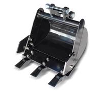 Hyuduo Secchio di Scavatore Stretto Mini Escavatore Secchio di Scavatore 380 Mm Denti in Metallo Duro Attacco di Backhoe a Backhoe Adatto per Scavatore Mini 0,8-1,8 Tonnellate per