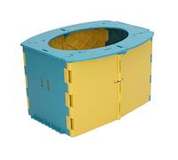 Hyuduo Sedile da Addestramento per WC Portatile Pieghevole Vasino per Bambini con Borsa per la Pulizia Rimovibile per Viaggi in Campeggio e Guida a Lunga Distanza (blu giallo)
