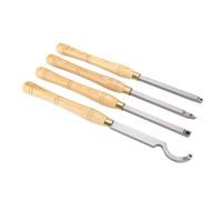 Hyuduo Set di Scalpelli per Tornio per Legno, 4 Pezzi di Utensili per Tornitura Portatile, Set di Scalpelli per Legno e Lega Dura, Taglio Preciso e Stabile per Utenti di Lavorazione del, Intaglio e
