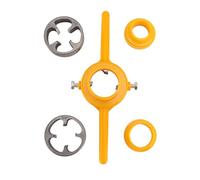 Hyuduo Strumento per Creare Fili in PVC, Set di Piastre per Rubinetti Filettati ABS NPT in Acciaio Inossidabile, Filiera per Tubi Conici da 60 Gradi per Tubi dell'acqua in PVC con 6 Dimensioni