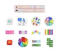 Hyuduo Tabella Tascabile per il Momento del Cerchio 101,1 Cm 221 Carte, | Stazione Calendario per Aula, Tessuto Oxford 420D, Tasche Trasparenti in PVC, Uso Prescolare e Homeschool, Apprendimento