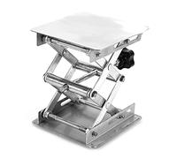 Hyuduo Tavolo Elevatore a Forbice in Acciaio Inossidabile da Laboratorio 100x100mm per Esperimenti di Laboratorio Regolazione Manuale dell'altezza con Volantino per Supporto Fisico Chimico Biologico