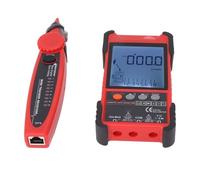 Hyuduo Tester per Cavi di Rete 2 in 1, Multimetro Digitale con Schermo LCD, Misurazione della Lunghezza del Cavo di 600 M, Mappatura e Tracciamento dei Cavi per i Tecnici della Telefonica di Rete