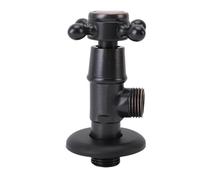 Hyuduo Valvola di Arresto Ad Angolo in Rame Valvola di Intercettazione Dell'acqua Resistente Alla Pressione Ad Alta Temperatura con Design Compatto per Rubinetto della della Toilette (BLACK)