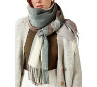 HYUET Invernale Pasmina Sciarpa Scialle Donna a Quadri Elegante Lungo Morbida Calda Stole Sciarpe Scozzese Tartan Wrap Maglia Scialle Inverno Poncho Stola Pashmina per Donna Uomo