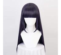 Hyuga Hinata Capelli Sintetici Lisci Blu Parrucche Cosplay Botto Misto Misto + Berretto Parrucca