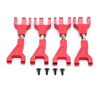 HYUMTODE 4 pezzi bracci oscillanti superiori anteriori e posteriori in alluminio per RC, braccio di sospensione superiore per RC per XBE XTE SC 1/10, parti di aggiornamento per monst (Rossa)