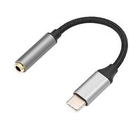 HYUMTODE D0101 Adattatore jack audio da USB C a 3,5 mm, cavo da tipo C a Aux, suono ad alta fedeltà con supporto 24 bit/96 kHz, treccia in nylon per una maggiore durata, compatibile con S