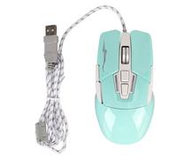 HYUMTODE Mouse da gioco cablato a forma di auto sportiva, mouse ottico USB per computer con 4 DPI regolabili fino a 3200, luce LED a respirazione, design ergonomico a 6 pulsanti per giocato (Verde)
