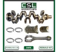 Hyundai 1.6 Crdi D D4FE Albero Principale Biella Cuscinetti Set Fasce Elastiche