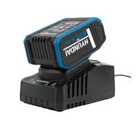 Hyundai Batteria agli ioni di litio da 20 V 4 Ah e kit caricabatterie da 2 A, compatibile di seconda generazione, ricarica in 120 minuti