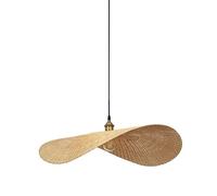 Hyundai E27 Lampadario fatto a mano in rattan intrecciato Altezza regolabile lampenschirm boho Soggiorno rotina dell'apparecchio Camera da letto e ristorante lampara mimbre (senza lampadine) ( Dimensi