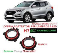 HYUNDAI SANTAFE 12-17 COPPIA ADATTATORI PER LAMPADE ANABBAGLIANTI LED H7 ERMK18