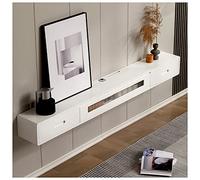 HYUNXC Supporto da Parete per TV, Centro di intrattenimento, Mobile TV sospeso con Contenitore per casa e Ufficio, Bianco 160 cm
