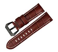 HYUOIND Cinturini for Orologi 22 24 26mm Accessori for Orologi Bracciale for Orologi Cinturino in Pelle Cinturini for Orologi Blu Compatibili con Panerai(Brown WB,24mm)