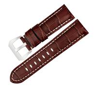 HYUOIND Cinturini for Orologi 22 24 26mm Accessori for Orologi Bracciale for Orologi Cinturino in Pelle Cinturini for Orologi Blu Compatibili con Panerai(Brown WS,24mm)